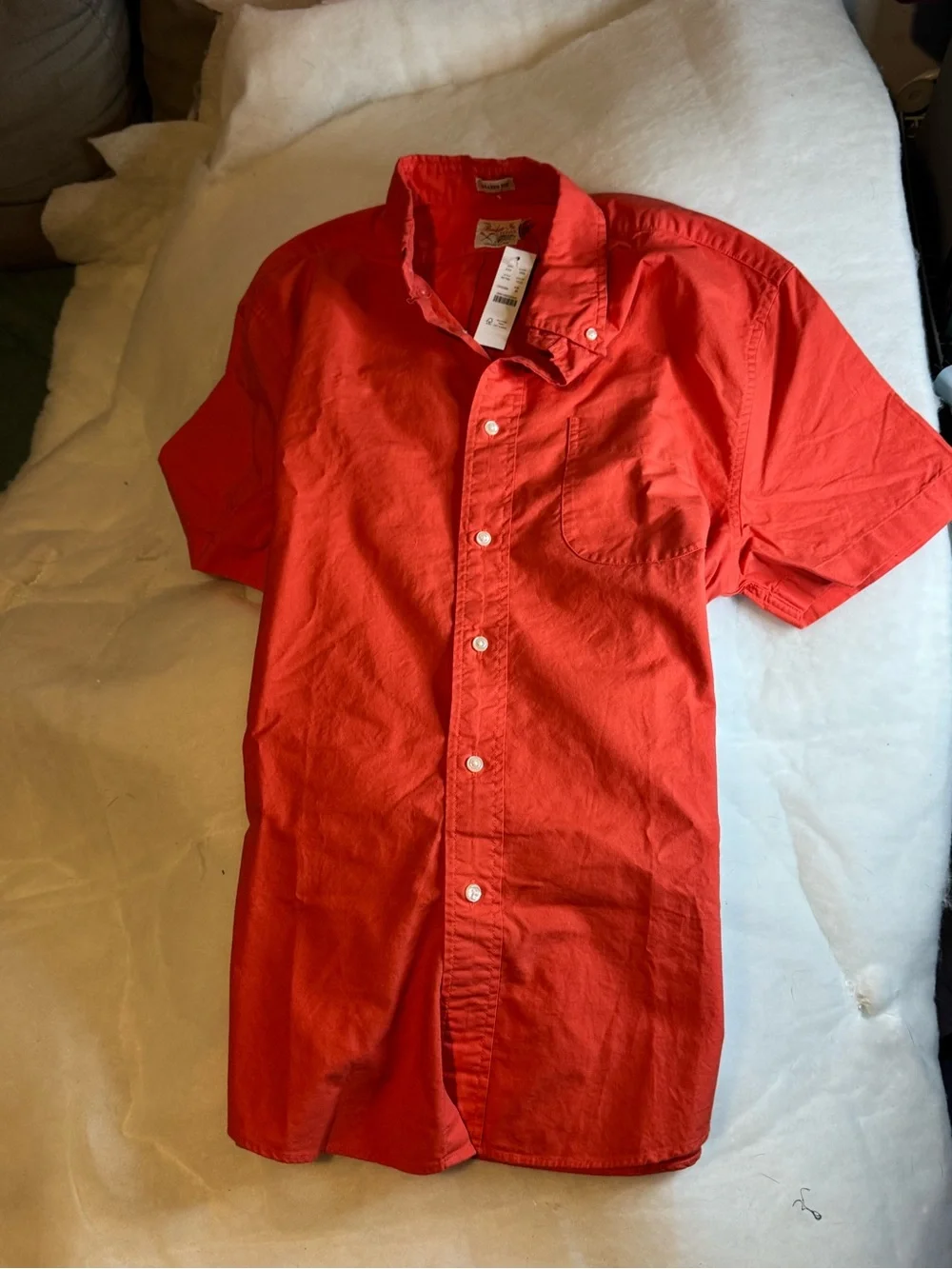 J. Crew Orange Button-Down Casual Shirt
